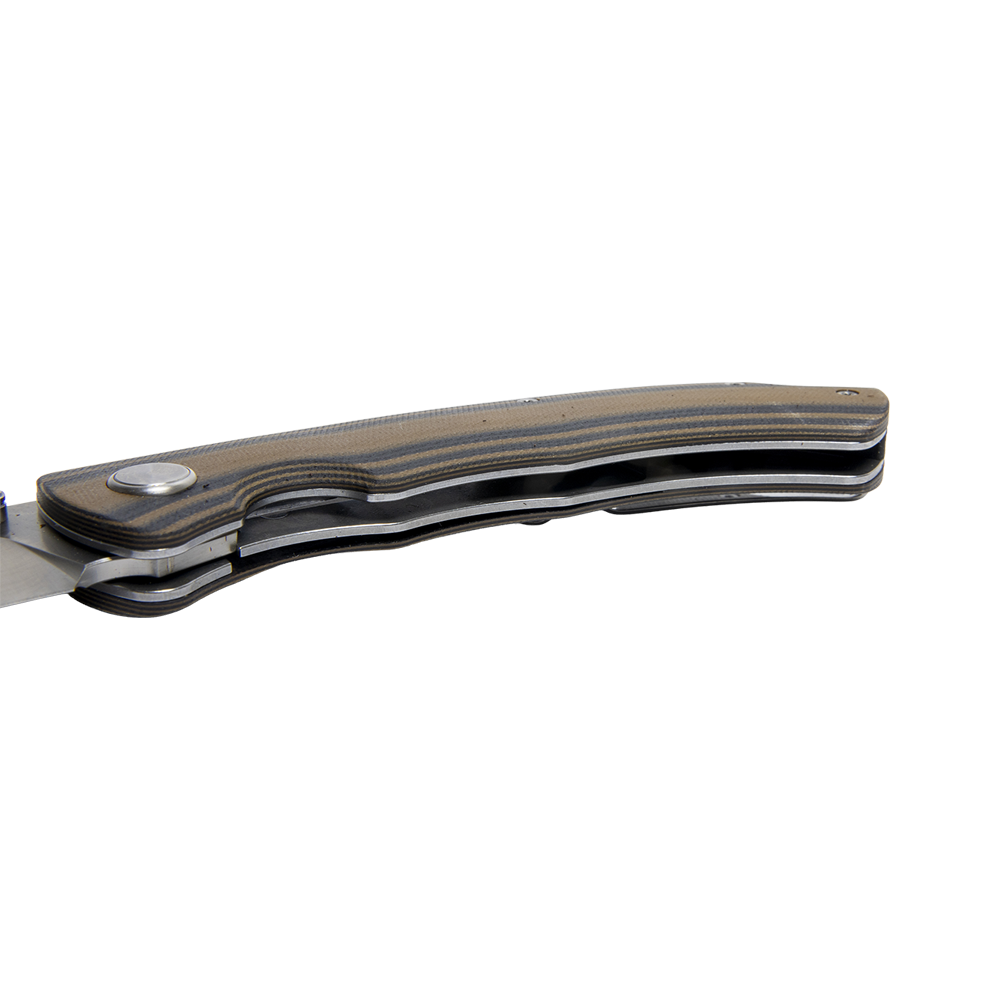 Нож складной МС "Таежник" сталь AUS-10, рукоять G10 (черно-коричневая). Фото №4 Нож складной МС "Таежник" сталь AUS-10, рукоять G10 (черно-коричневая). Фото №4