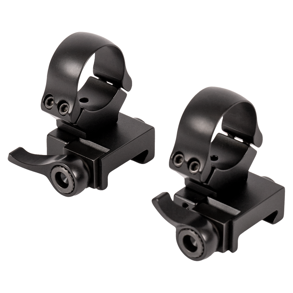 Кольца RECKNAGEL на Picatinny, 25,4мм BH18 (быстросъемные, с фиксатором). Фото №1