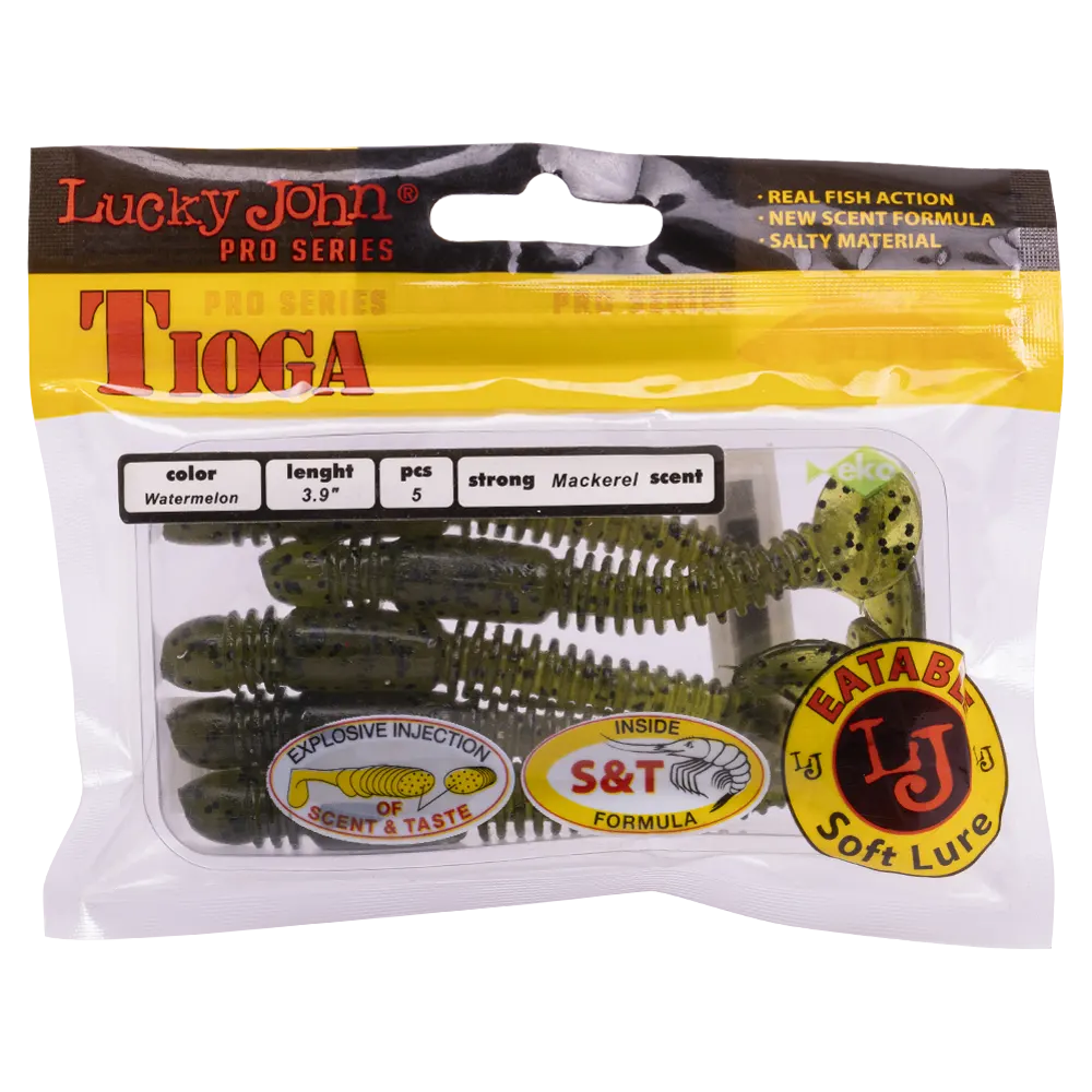 Виброхвост Lucky John Pro Series Tioga 3,9" 99мм, (5шт. упак.) цвет PA01. Фото №5 Виброхвост Lucky John Pro Series Tioga 3,9" 99мм, (5шт. упак.) цвет PA01. Фото №5