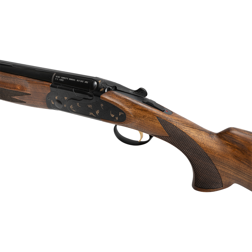Ружье ATA SP Avangarde Black (сталь, черная колодка с цветочной гравировкой), 12/76,660мм, орех класс 2, кейс. Фото №13 Ружье ATA SP Avangarde Black (сталь, черная колодка с цветочной гравировкой), 12/76,660мм, орех класс 2, кейс. Фото №13