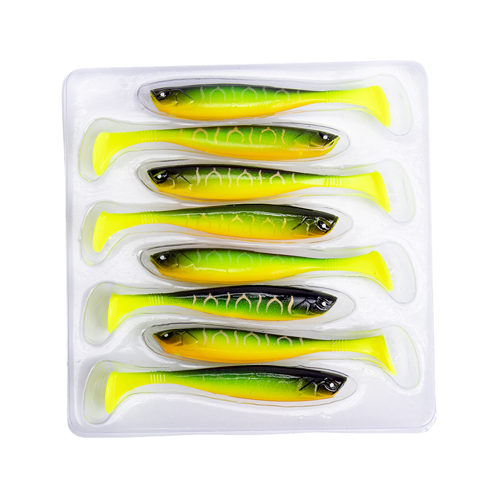 Виброхвост Lucky John 3D Series Basara Soft Swim 2,5" 63мм, (8шт. упак.) цвет PG02. Фото №3