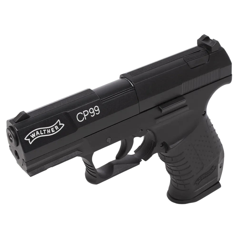 Пистолет пневматический Walther СР 99 (чёрный с чёрной рукояткой). Фото №3