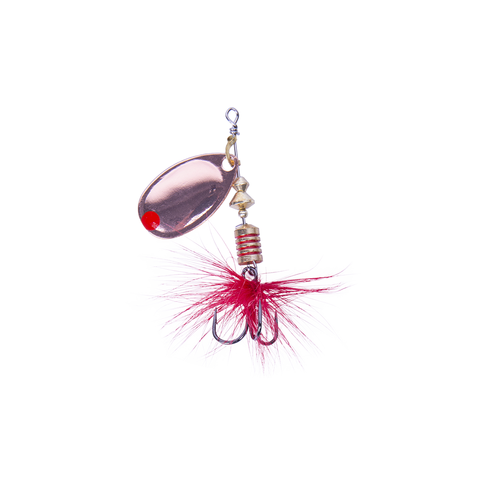 Блесна вращающаяся MADFISH Aglia №2, 4,5гр, цвет (Copper-red-dot). Фото №2