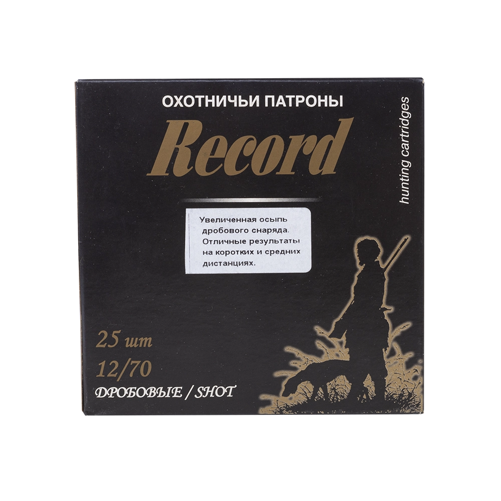 Патрон Рекорд 12/70 №9 повышенная осыпь (в пачке 25 шт.) (в коробке 250 шт.). Фото №5 Патрон Рекорд 12/70 №9 повышенная осыпь (в пачке 25 шт.) (в коробке 250 шт.). Фото №5