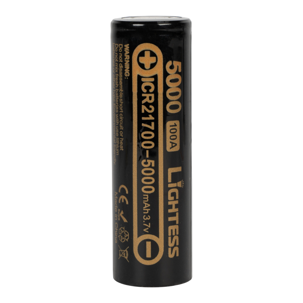 Аккумулятор Lightess ISR 21700 (5000 mAh 3,7V). Фото №1
