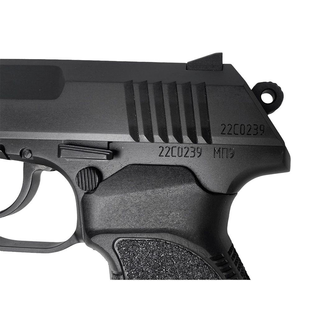 Пистолет ООП МП9 (стрела, черный), калибр 9мм. РА. Фото №4