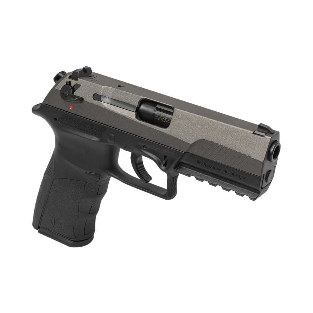 Пистолет АТА9 калибр 9*19 мм, Tungsten, вольфрамовый затвор, черная рамка. Фото №4