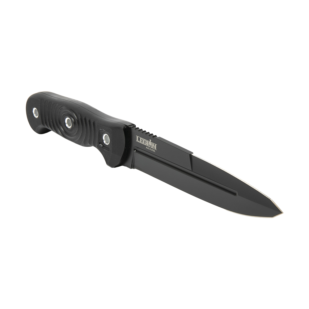 Нож Kizlyar Supreme Legion AUS-8 BT G10-BH Black (Black Titanium, G10 Black Handle, Black MOLLE Sheath). Фото №3