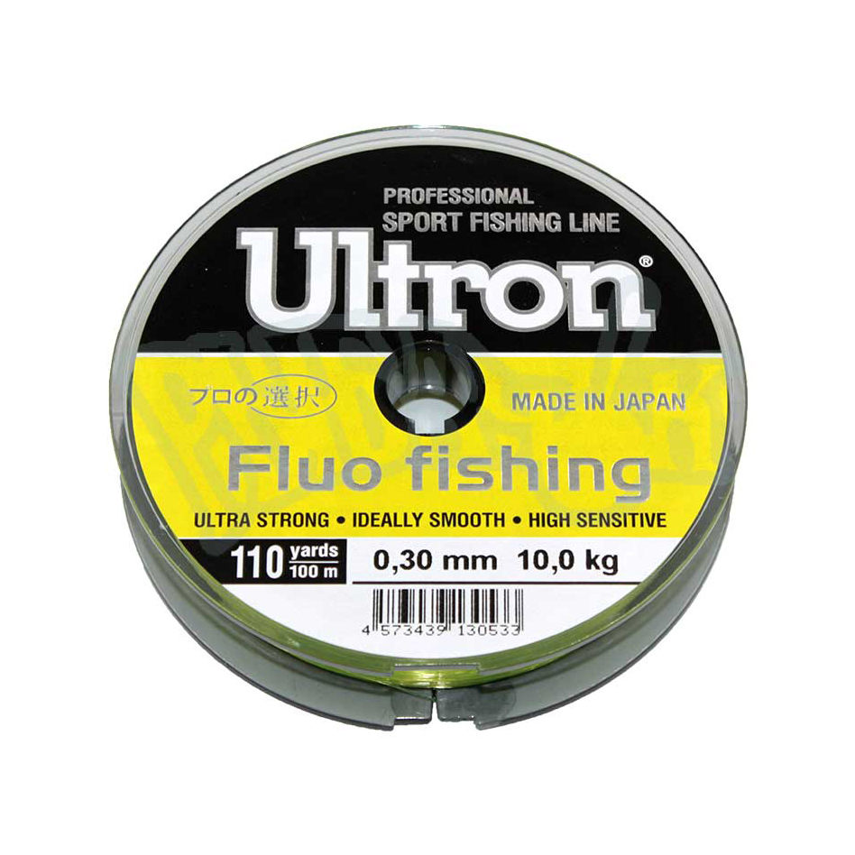 Леска монофиламентная Ultron Fluo Fishing 0,20мм/100м 5,0кг фл/желтая. Фото №2