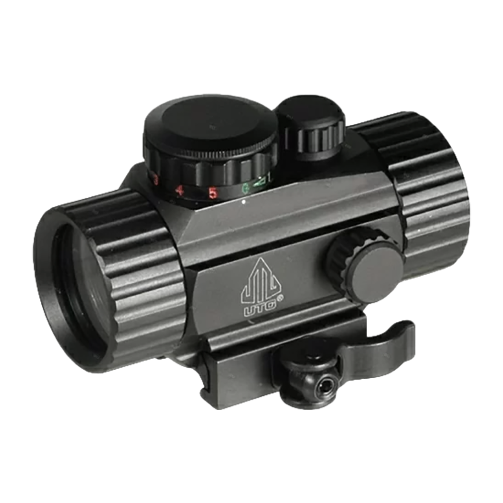Прицел коллиматорный LEAPERS UTG 1х30 Compact, закрытый на Weaver, подсветка точка зеленая/красная, . Фото №1