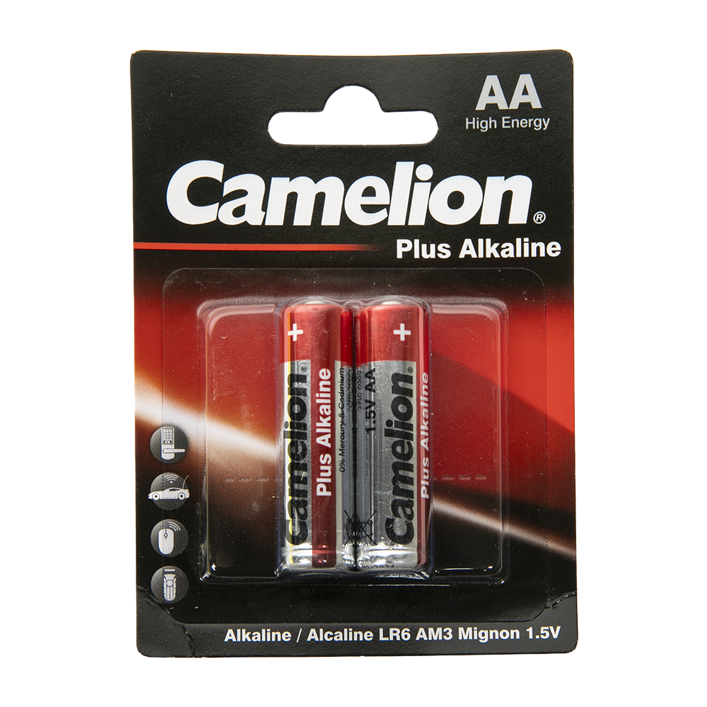 Батарейка Camelion Plus Alkaline BL2 LR6 (LR6-BP2, пальчиковая батарейка АА 1.5В). Фото №1 Батарейка Camelion Plus Alkaline BL2 LR6 (LR6-BP2, пальчиковая батарейка АА 1.5В). Фото №1