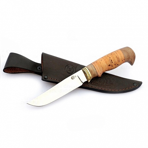 Нож "Куница" 65х13 (береста, литье) (ИП Семина). Фото №1