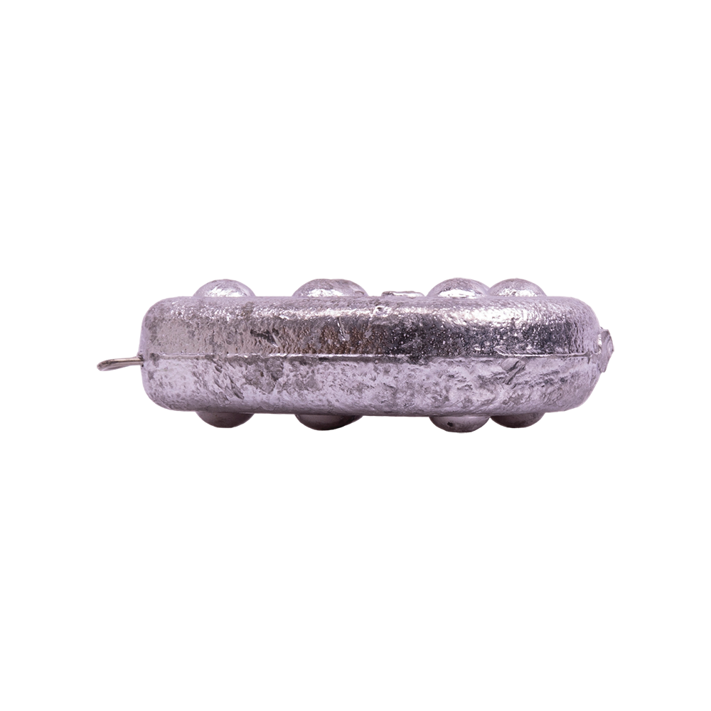 Груз "Капля плоская с шипами и ушком" 130 гр.. Фото №2