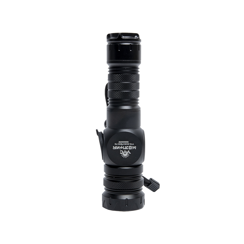 Фонарь ручной 6349 (диод PM30-TG+COB, цифр.инд.заряда, акк.26650, разъем Type-C, Power bank, магнит). Фото №5