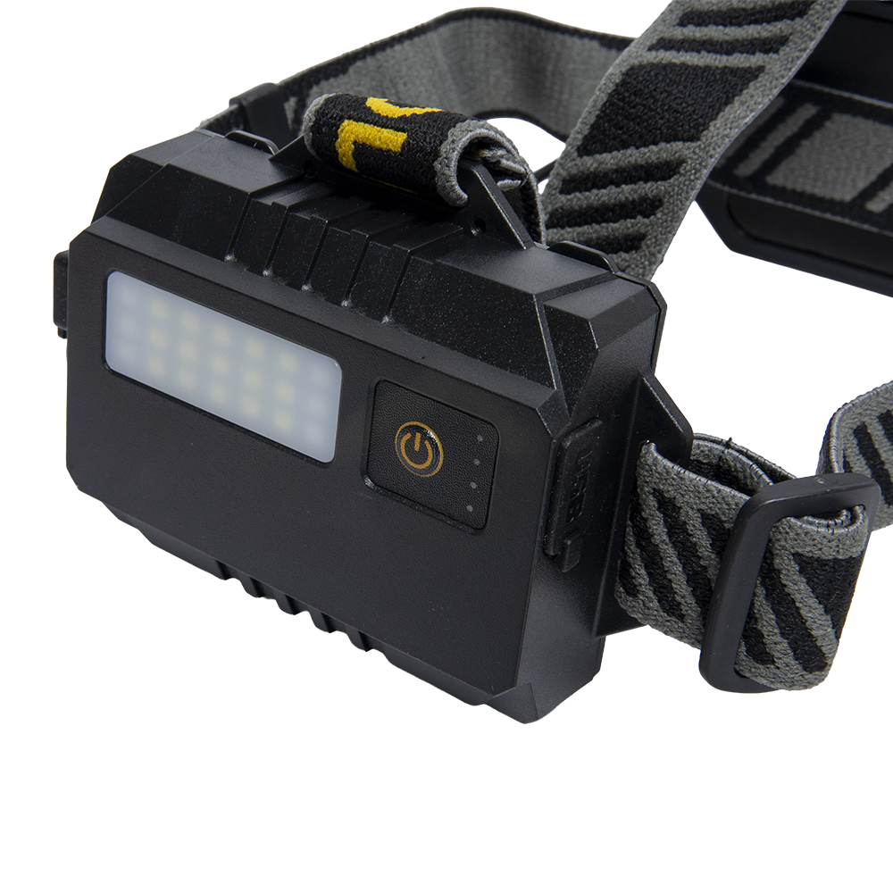 Фонарь налобный 8129-PМ30-3TG (aкк.18650 3шт, диод TG, COB, датч.движ., разъём Type-С, Power Bank). Фото №5