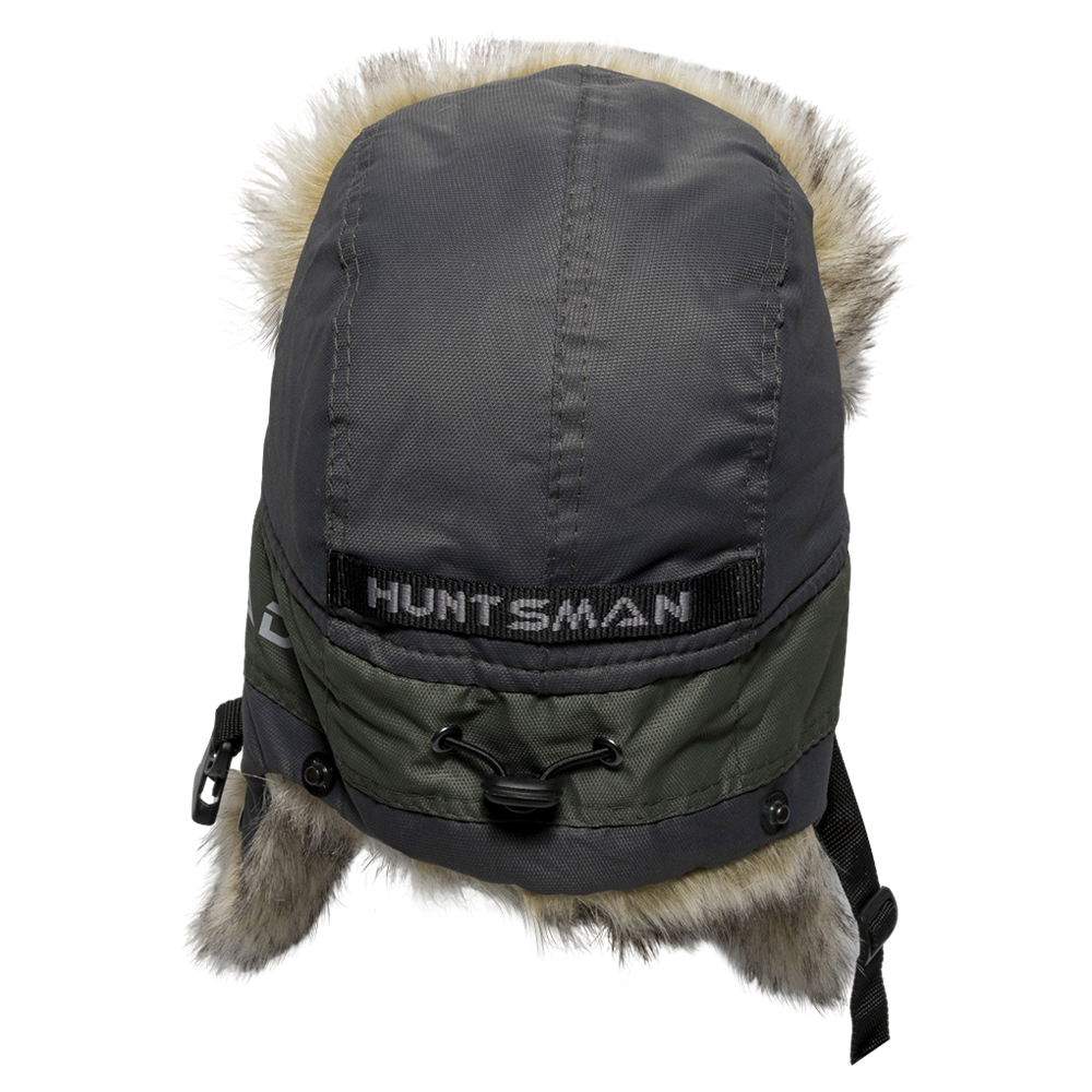 Шапка ушанка Huntsman Канада (цвет Хаки/Графит, ткань Оксланд). Фото №5