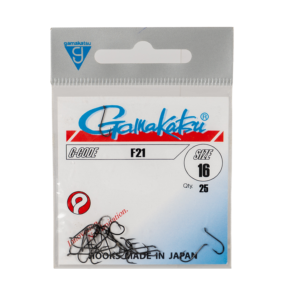 Крючок Gamakatsu Hook F21 Black №16. Фото №1 Крючок Gamakatsu Hook F21 Black №16. Фото №1