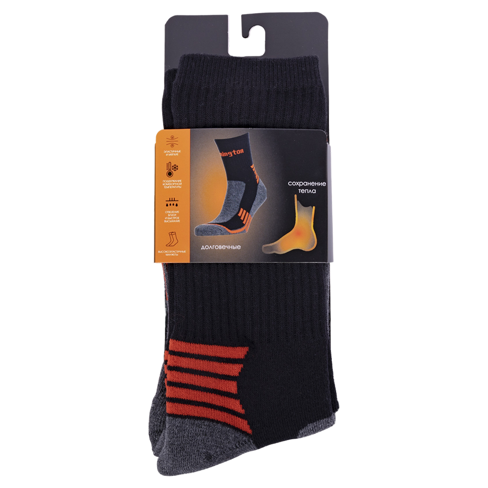Носки Remington termo Socks 100 Den Black/Grey/Red р. 40-43. Фото №1