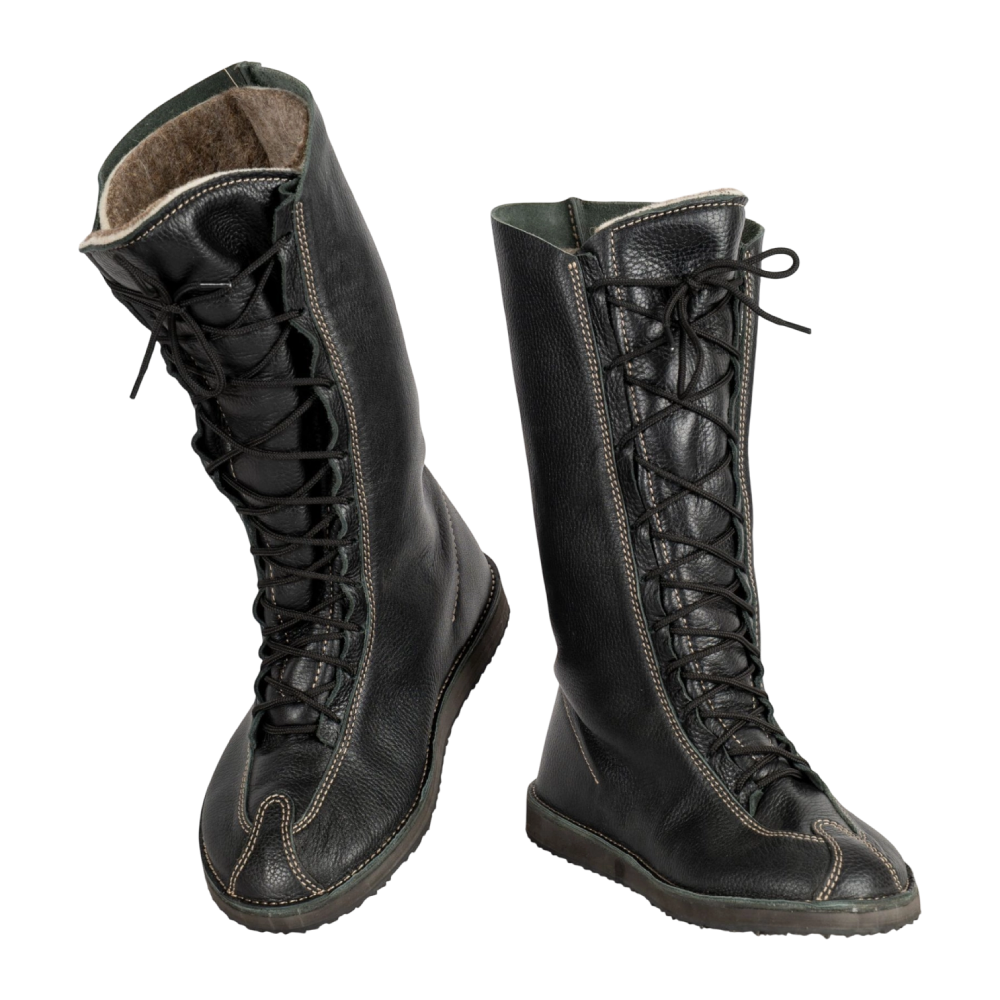 Ичиги ПОСКРЯКОВ (нат.кожа, со шнурками) черные р. 42. Фото №2