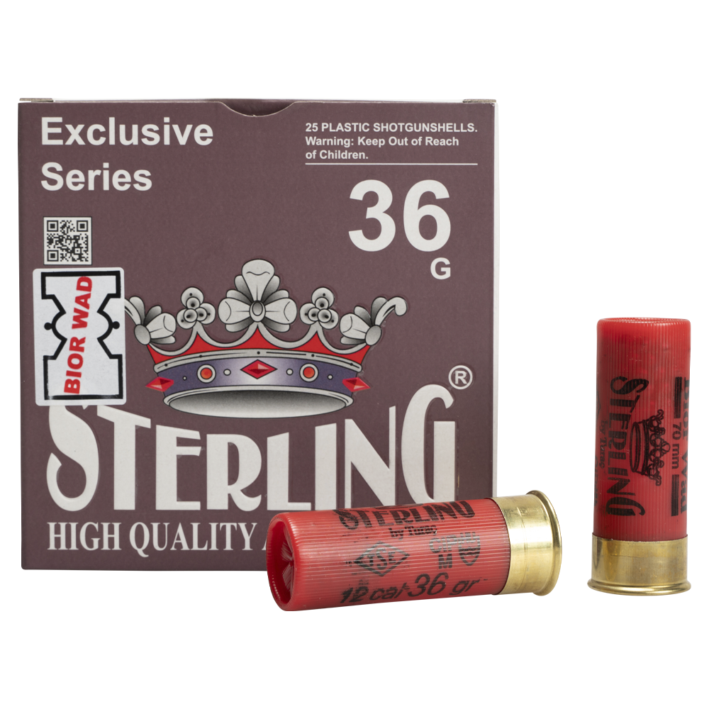 Патрон STERLING 12/70 Bior № 3 36 гр. (пачка 25 шт.). Фото №1