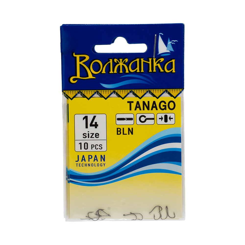 Крючки "Волжанка" Tanago #14 (10шт.уп). Фото №1