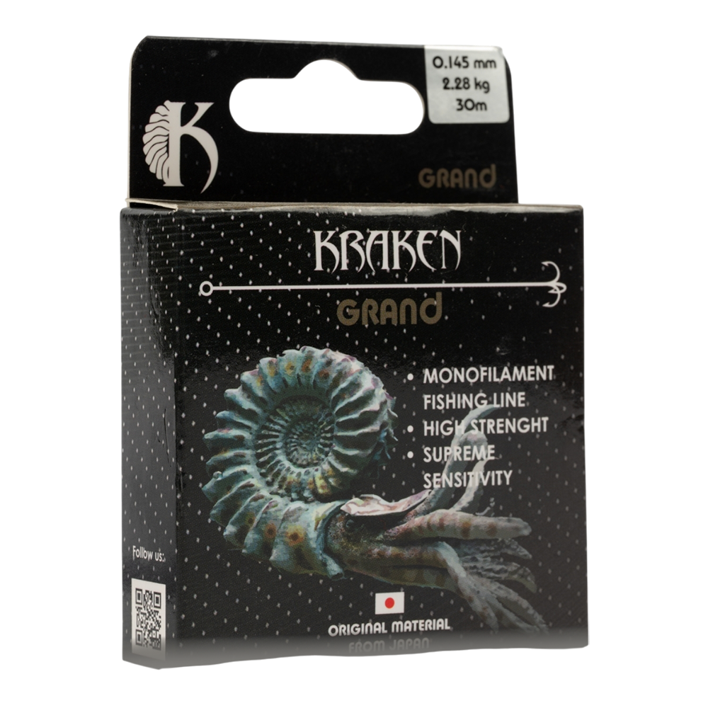 Леска Kraken Grand 30m 0,145mm 2.28kg. Фото №1