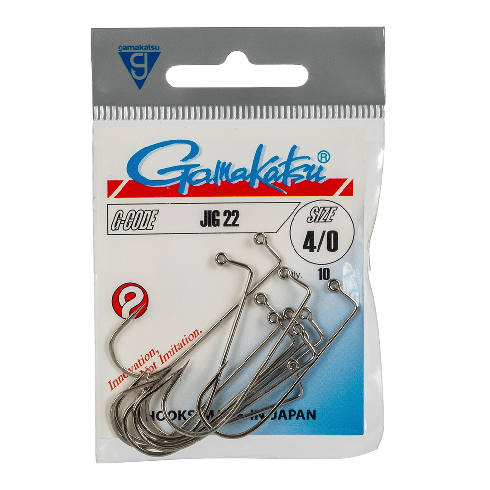 Крючок Gamakatsu Hook JIG 22 Nickel №04/0. Фото №1