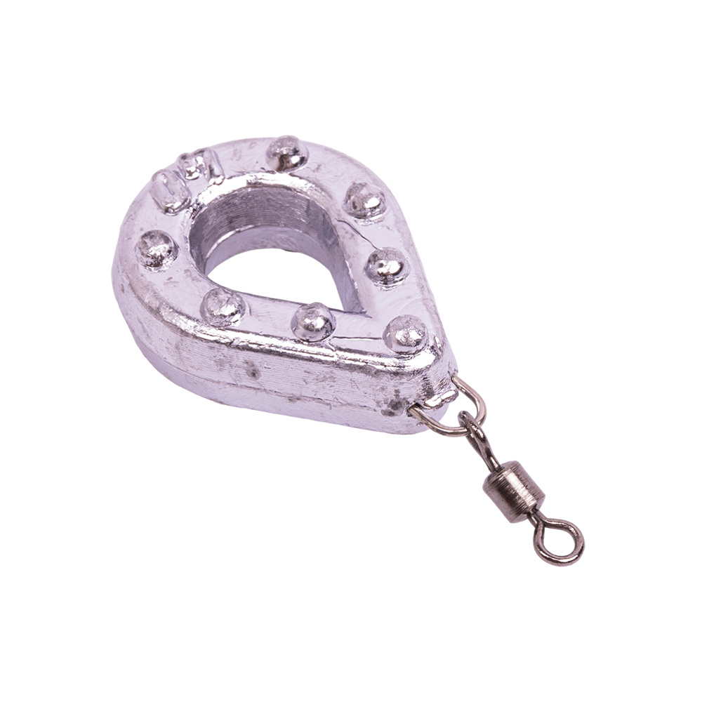 Груз "Капля-рамка" с ушком и вертлюгом, 40гр. Фото №3