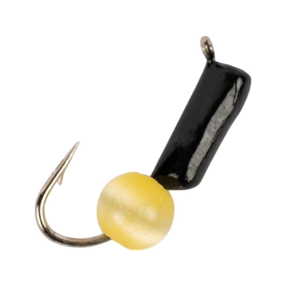 Мормышка вольфрамовая Trye Weight черная "Гвоздешарик" d2,0мм кошачий глаз, желтый (10шт). Фото №3 Мормышка вольфрамовая Trye Weight черная "Гвоздешарик" d2,0мм кошачий глаз, желтый (10шт). Фото №3