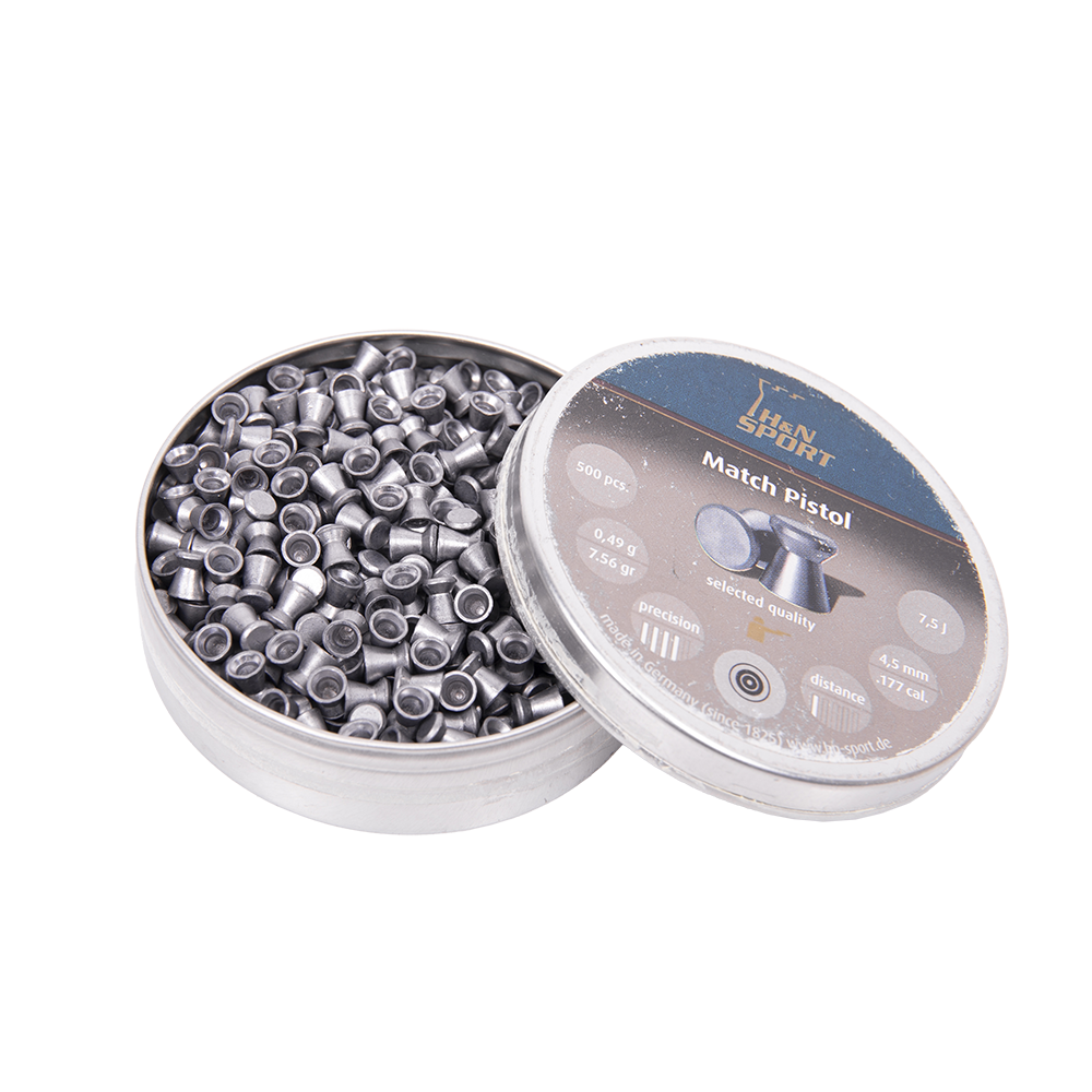 Пуля пневматическая "H&N Match Pistol", для гладкоствольная, 4,51 мм., (500 шт.). Фото №2 Пуля пневматическая "H&N Match Pistol", для гладкоствольная, 4,51 мм., (500 шт.). Фото №2