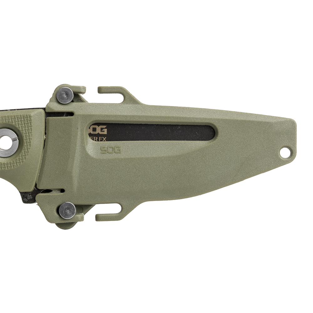 Нож складной "SOG" FX17Н, клинок нерж. сталь черный, рук-ть G10 (зеленый) (Ярхант). Фото №3 Нож складной "SOG" FX17Н, клинок нерж. сталь черный, рук-ть G10 (зеленый) (Ярхант). Фото №3