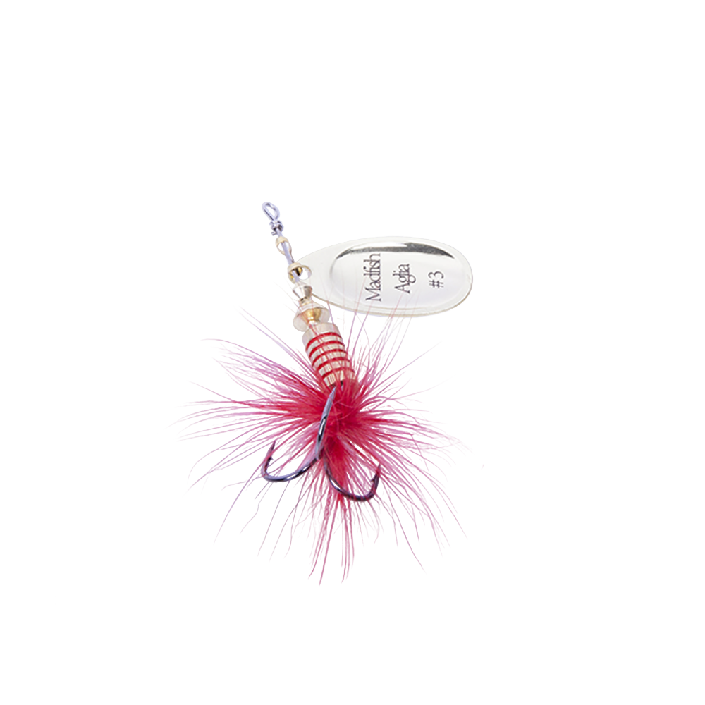 Блесна вращающаяся MADFISH Aglia №3, 6,5гр, цвет (Gold-red-dot). Фото №4