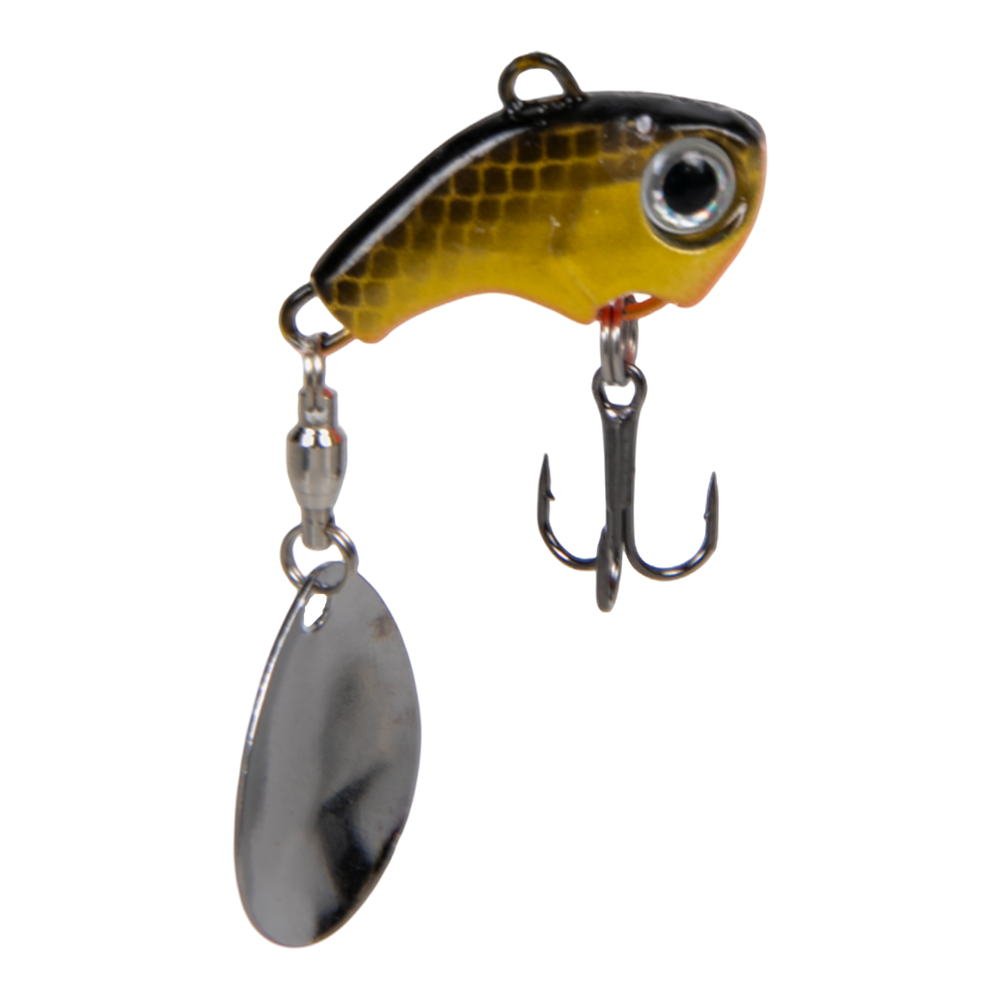 Тейл-спиннер Fish Hawk VIBEZ 14гр, цвет 02 зол/черн. Фото №2