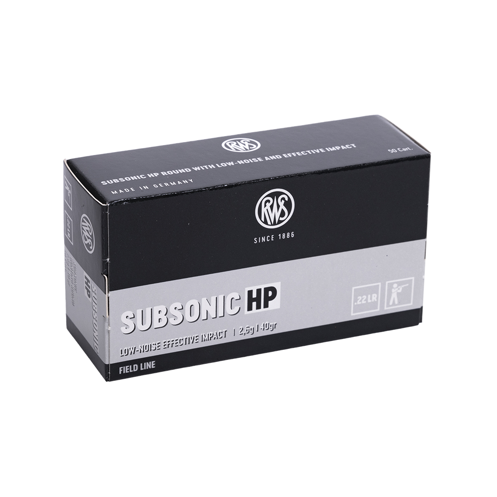 Патрон нарезной RWS калибр 22 LR SUBS H-POINT 2,6 гр. 40 grn. (в пачке 50 шт.). Фото №1