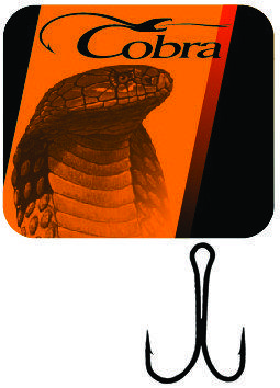 Крючки-двойники Cobra серия 2080 размер 006 50шт. Фото №1