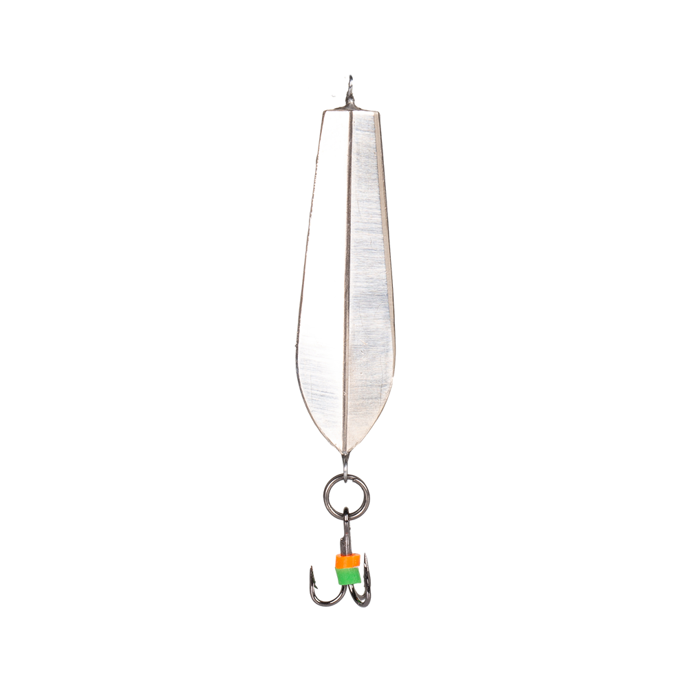 Блесна Мастерская Власова И.В. "Лошадь" (Кизомба) 32мм, без чеканки, цвет (мельхиор), тройник. Фото №1