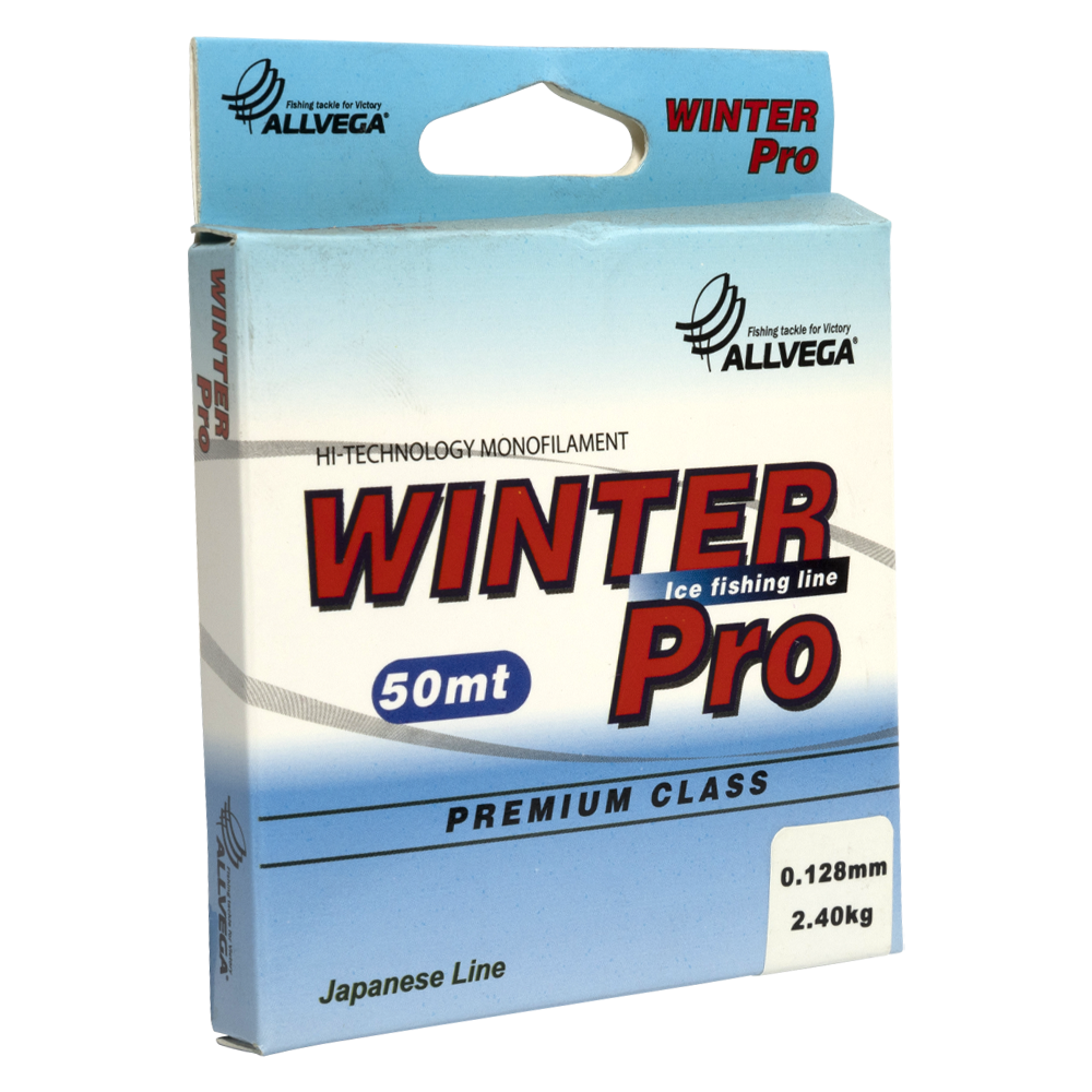 Леска ALLVEGA поводковая «Winter Pro» 50m 0.128mm (2.4кг) прозрачная (WPRO50128). Фото №1