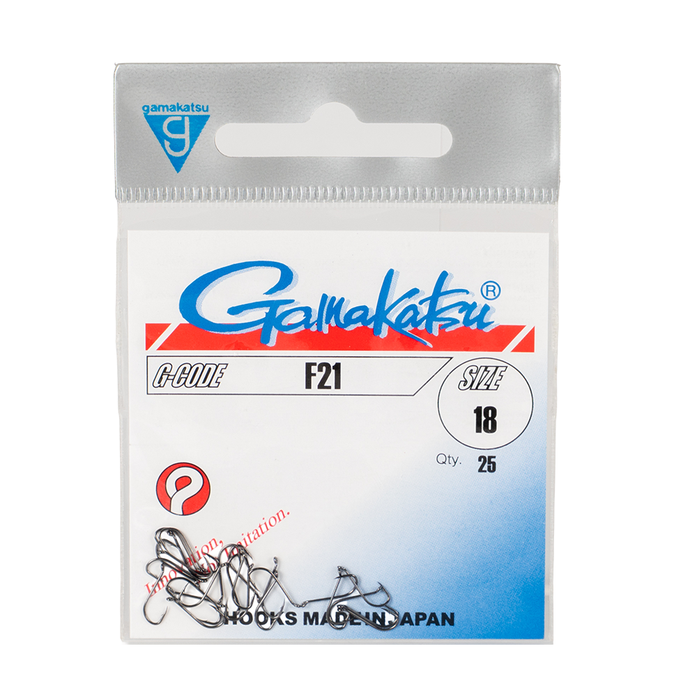 Крючок Gamakatsu Hook F21 (Black) №18. Фото №1