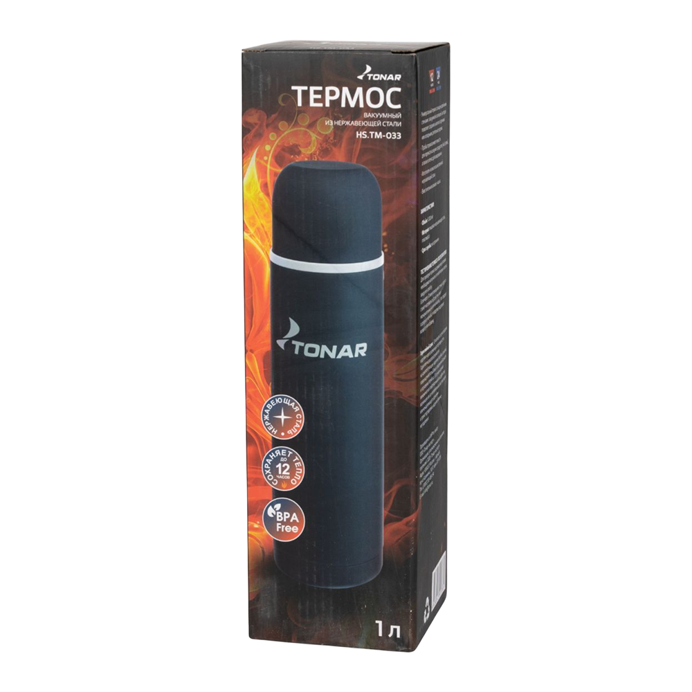Термос HS.TM-033 1000ML с ситечком Тонар. Фото №4