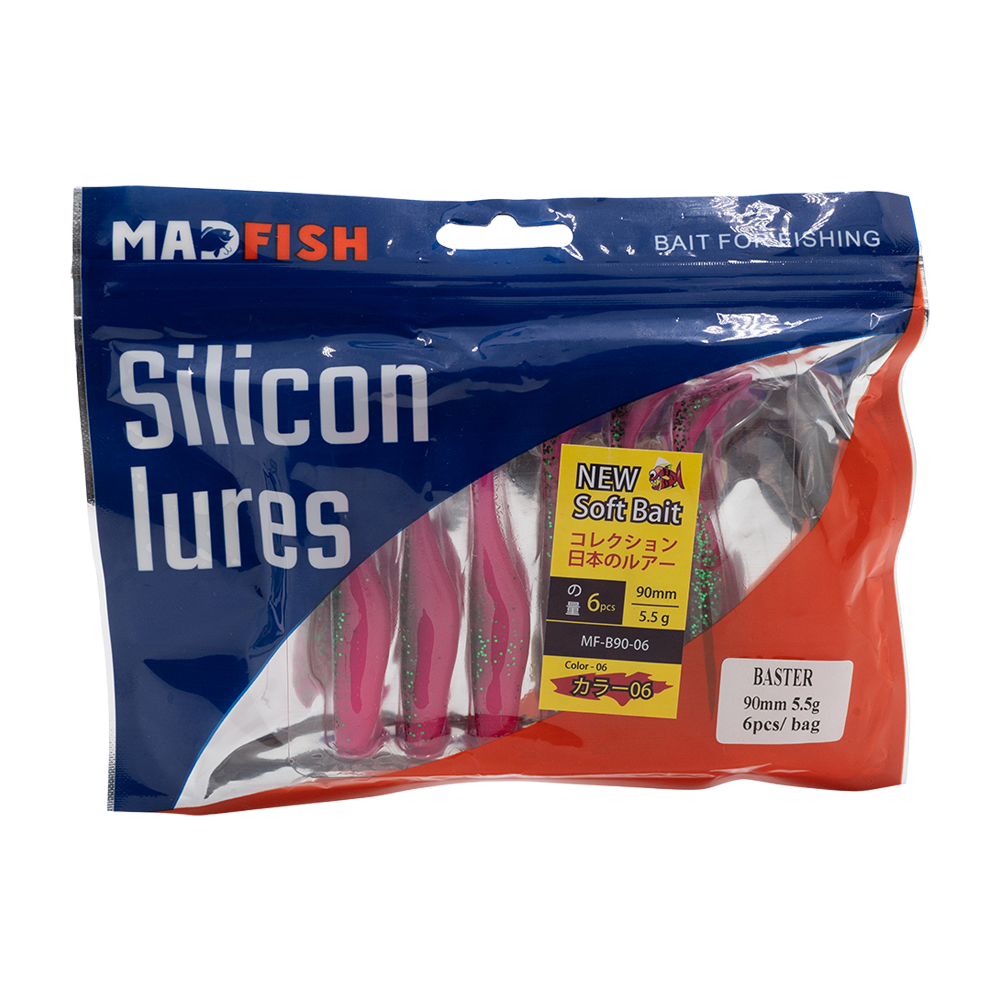 Виброхвост MADFISH BASTER 90мм, 5.5г, (6 шт. уп.) цвет 23. Фото №1 Виброхвост MADFISH BASTER 90мм, 5.5г, (6 шт. уп.) цвет 23. Фото №1