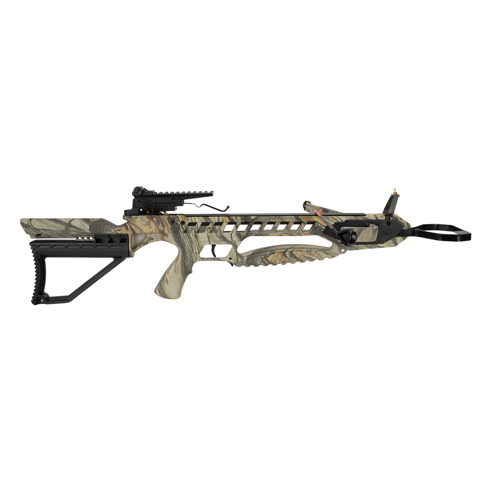 Арбалет рекурсивный Man Kung MK-XB21 (черный,4 стрелы,кивер,воск,стрингер,натяжитель,прицел,ремень). Фото №1