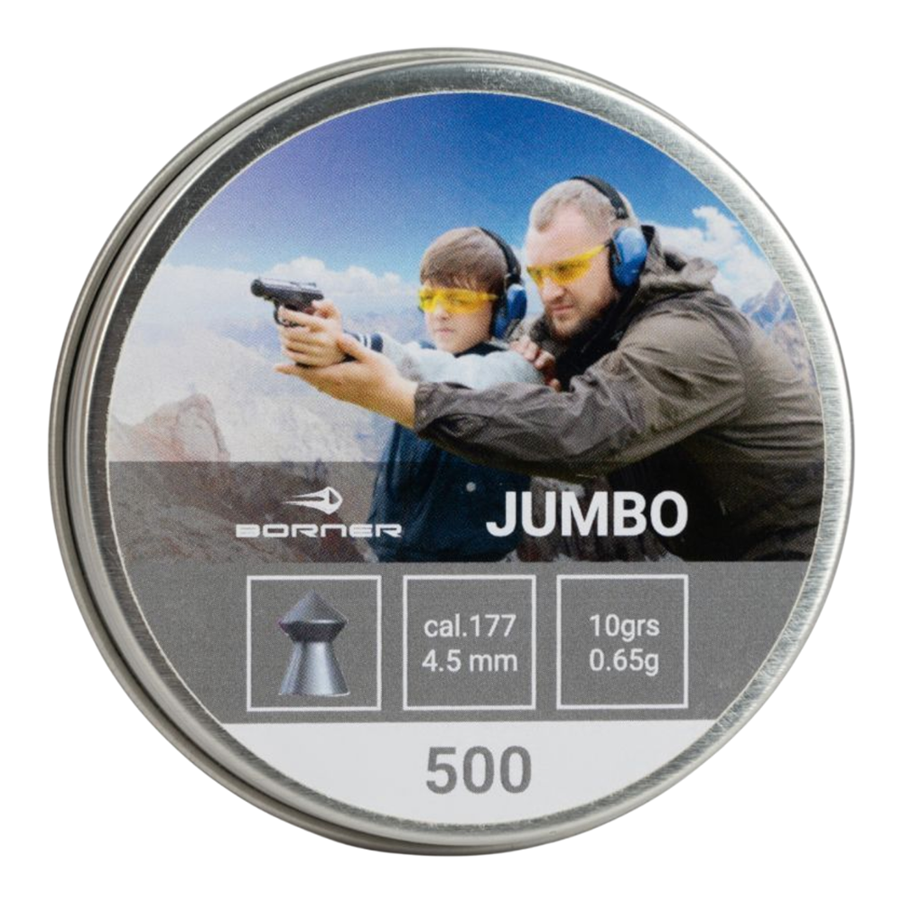 Пуля пневматическая Borner "Jumbo", 4,5 (500 шт.) 0,65гр. (30 шт в коробке). Фото №1 Пуля пневматическая Borner "Jumbo", 4,5 (500 шт.) 0,65гр. (30 шт в коробке). Фото №1