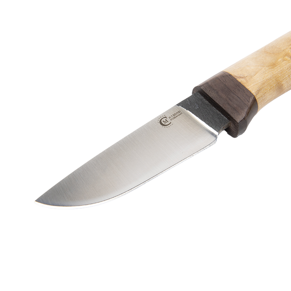 Нож МС Турист, кованый, сталь Х12МФ, карел.бер.,граб. Фото №4 Нож МС Турист, кованый, сталь Х12МФ, карел.бер.,граб. Фото №4