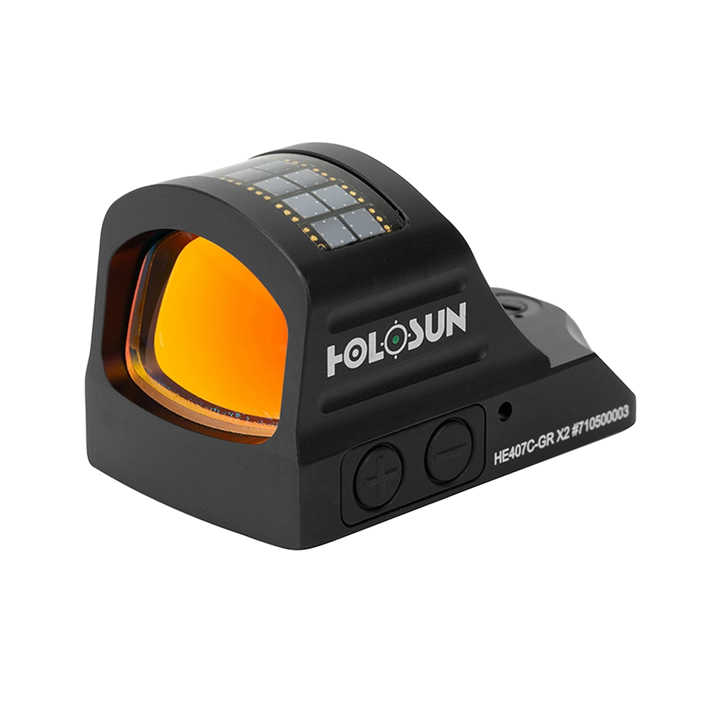 Коллиматорный прицел HOLOSUN ELITE HE407C-GR X2 зелёная марка без кронштейнаа. Фото №1