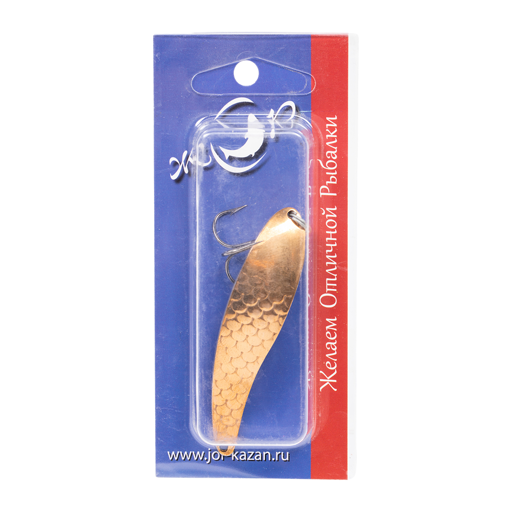 Блесна ЖОР Ятаган 65мм, 22гр, цвет (рандоль/нейзильбер) тройник. Фото №1