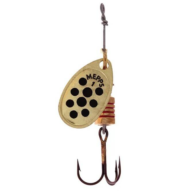 Блесна Mepps Aglia PTS 1 gold/black dots 3,5г. Фото №2