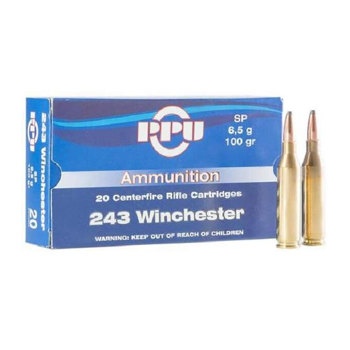 Патрон нарезной PARTIZAN PPU калибр 243 WIN SP 6,5 гр. (в пачке 20 шт.). Фото №2