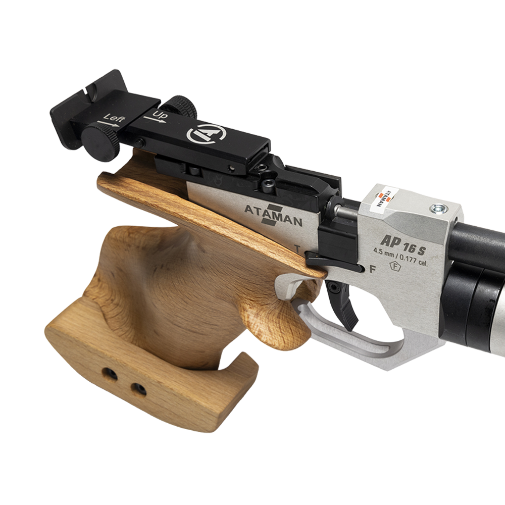 Пистолет пневматический спортивный AP16 калибр 4,5 (Silver, Бук натуральный)  . Фото №4