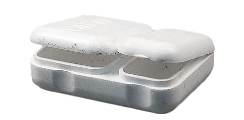 Мотыльница ЭКСТРА 42 прямоугольная увеличенная 2-х секционная 12х7х3см. Фото №1