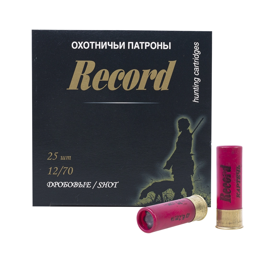 Патрон Рекорд 12/70 картечь 6,2 (в пачке 25 шт.) (в коробке 250 шт.). Фото №2